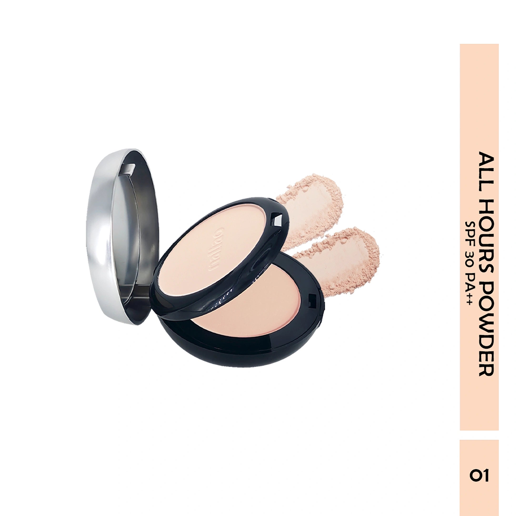Maliao All Hours Compact Powder - Full Coverage, Waterproof, Oil Control, SPF 30 PA++, All Skin Types